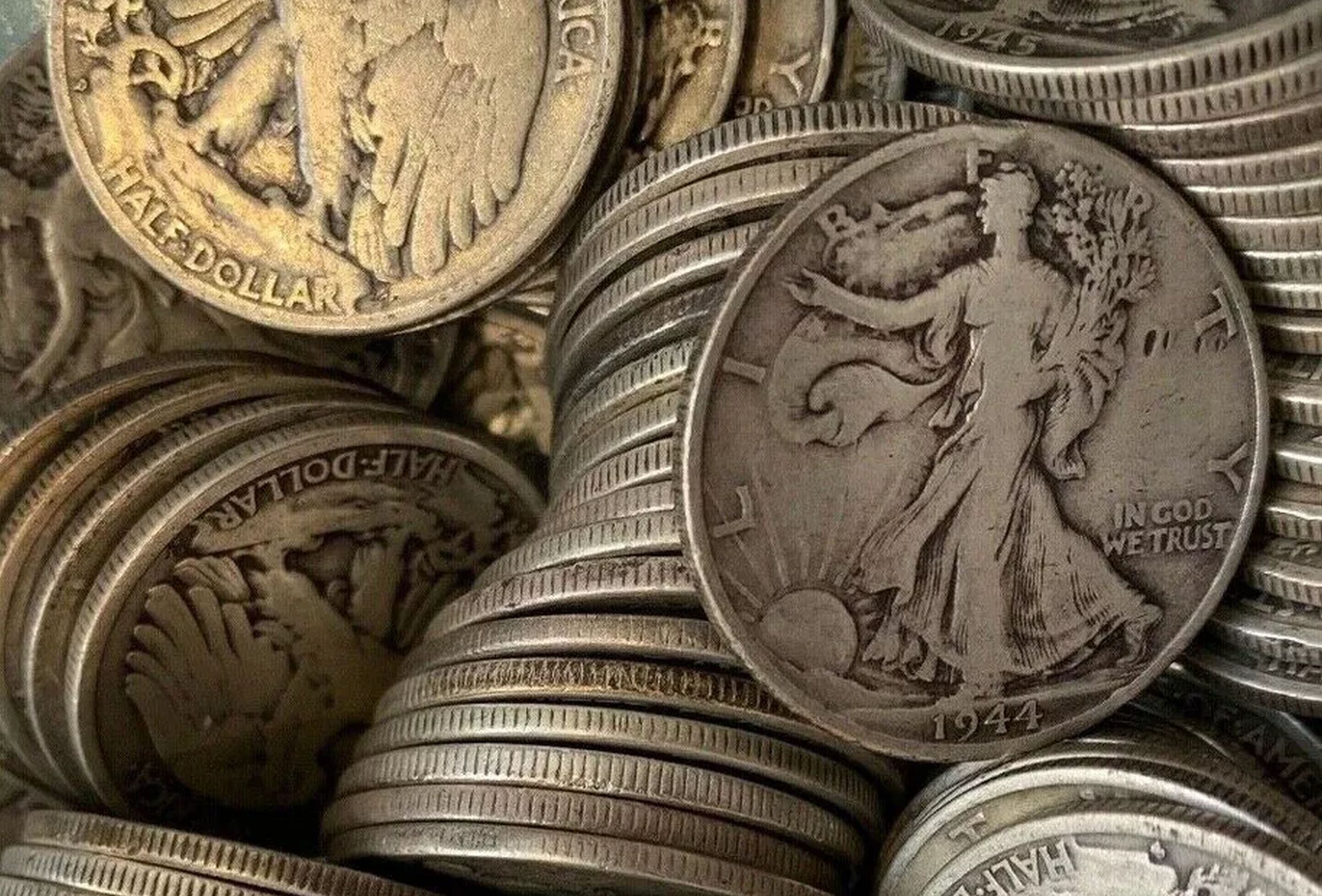 Las monedas “Walking Liberty” fueron acuñadas entre 1916 y 1947 (Foto: Ebay)