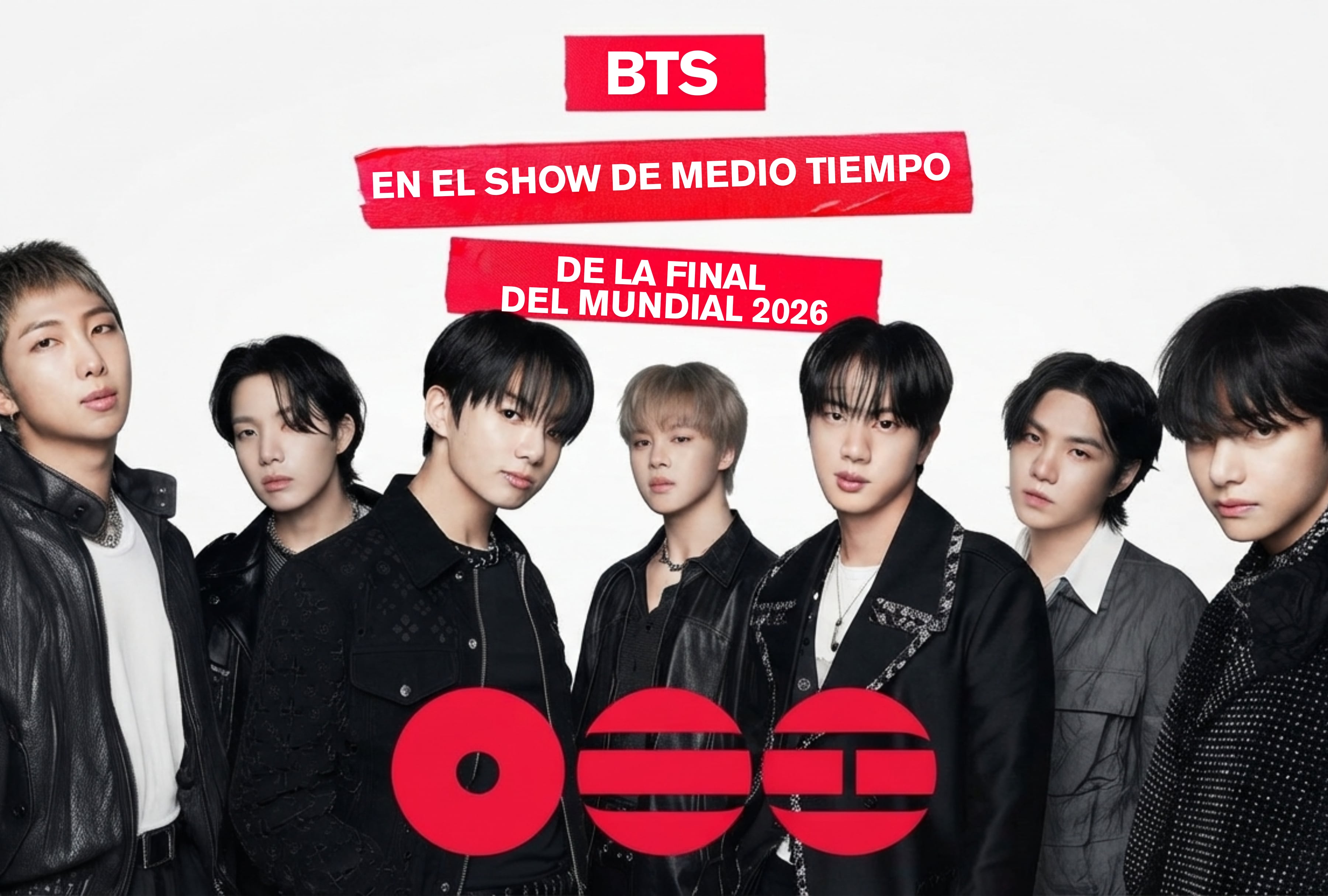 Los integrantes de la banda global BTS ultiman su histórica participación en el show de medio tiempo de la final del Mundial 2026. Revise los horarios internacionales oficiales para ver la transmisión del grupo coreano por televisión. | Crédito: BTS / Facebook / Composición Depor