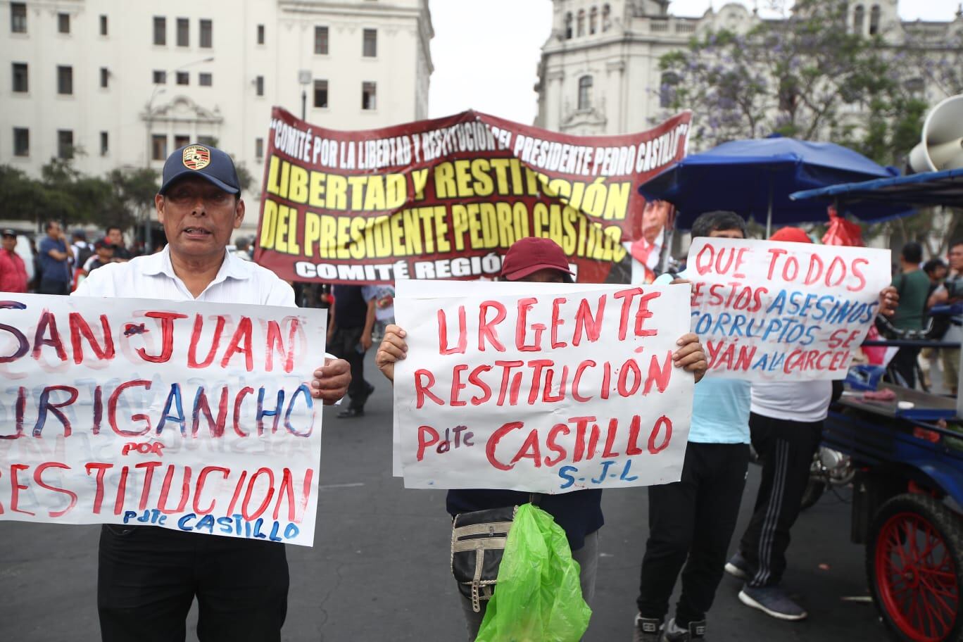 Manifestación en el centro de Lima. Fotos: Jorge Cerdán/GEC.