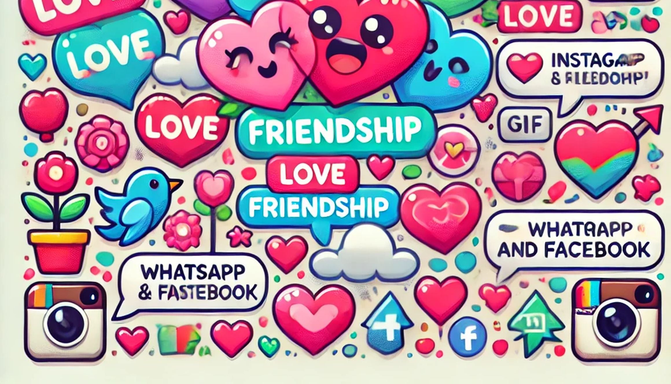 Los mejores stickers y gifs para dedicar este 14 de febrero, día de San Valentín. (Foto: DALL·E - OpenAI)