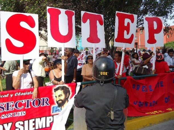 Entre sus demandas figuran la creación de más plazas presupuestadas para docentes y auxiliares, el pago 100 % de la CTS al magisterio regulado por las Leyes 31451 y 31552,.(Foto: GEC).