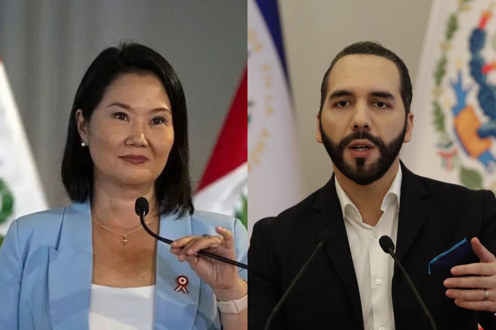 Keiko Fujimori y Nayib Bukele. (Foto: Difusión)