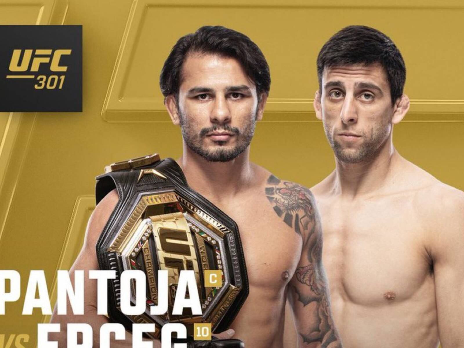 Lista de canales de TV para ver peleas del UFC 301 como las de Pantoja vs. Erceg y Martínez vs. José Aldo este sábado 4 de mayo desde el Farmasi Arena en Rio de Janeiro, Brasil. (Foto: UFC.com)