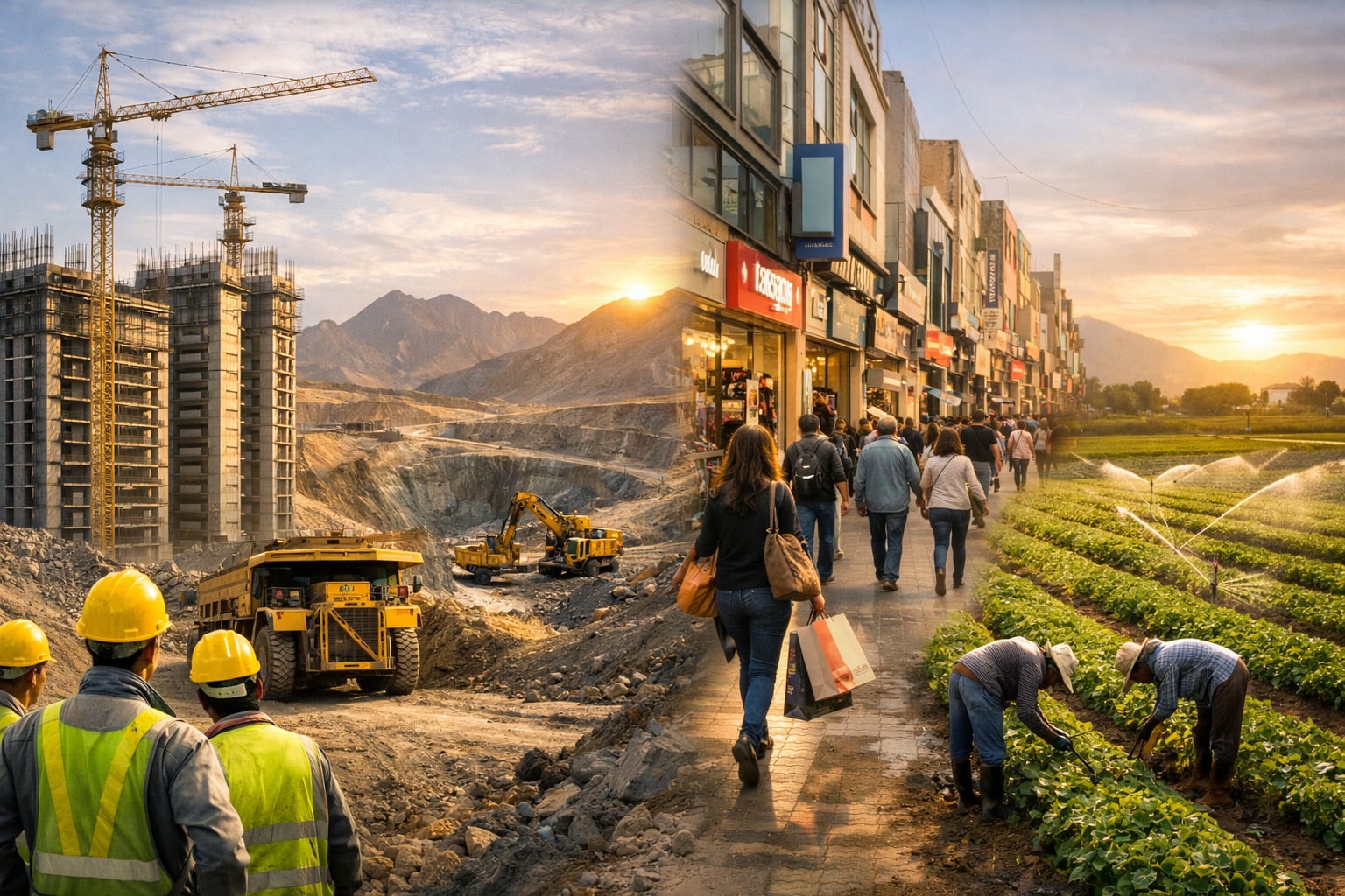 Economía. Fotocomposición: ChatGPT