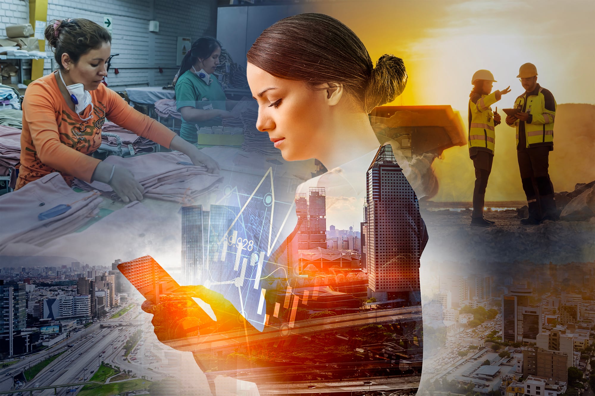 Diversidad. Entornos respetuosos y meritocráticos son vitales para que las mujeres crezcan en sectores industriales, según expertas. Composición: Joel Vilcapoma - Diario Gestión