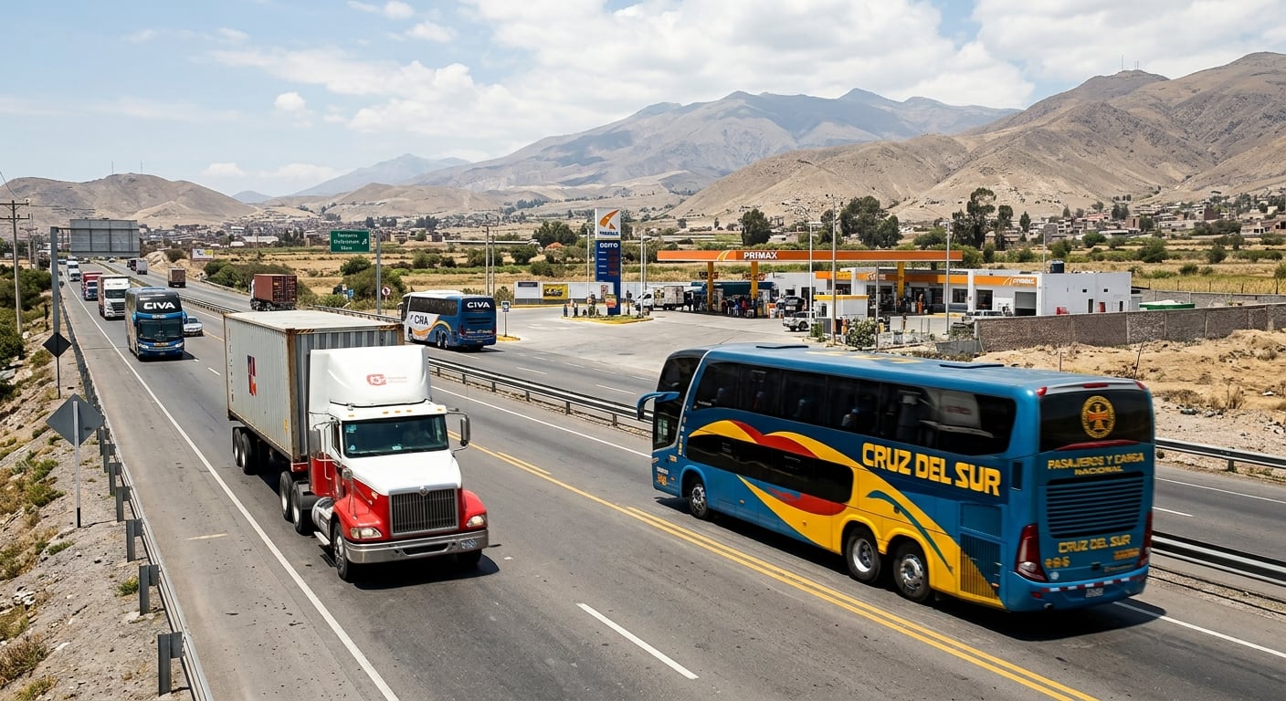 MEF: plantea subsidio de S/4 por galón al diésel para transporte de pasajeros y carga a nivel nacional. Foto: Generada con IA