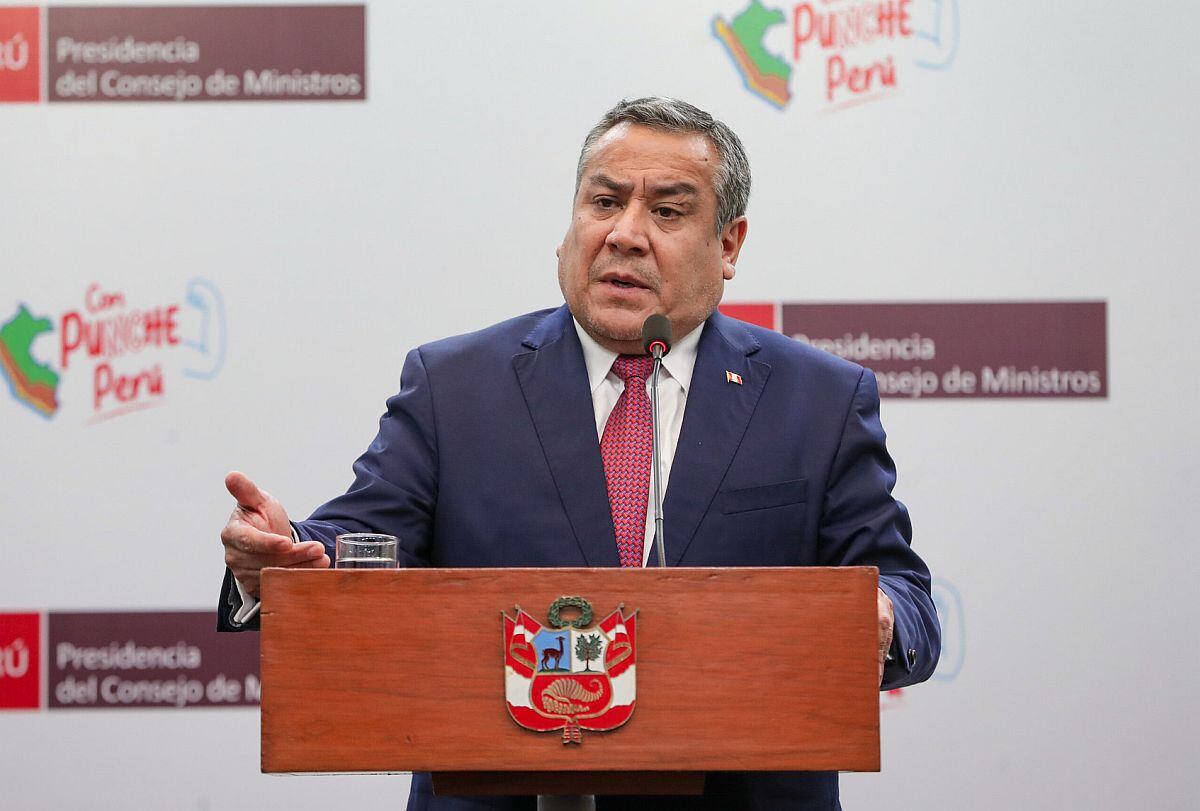 Gustavo Adrianzén brindó un respaldo a los cuatro ministros que serán interpelados en el Congreso. (Foto: PCM)