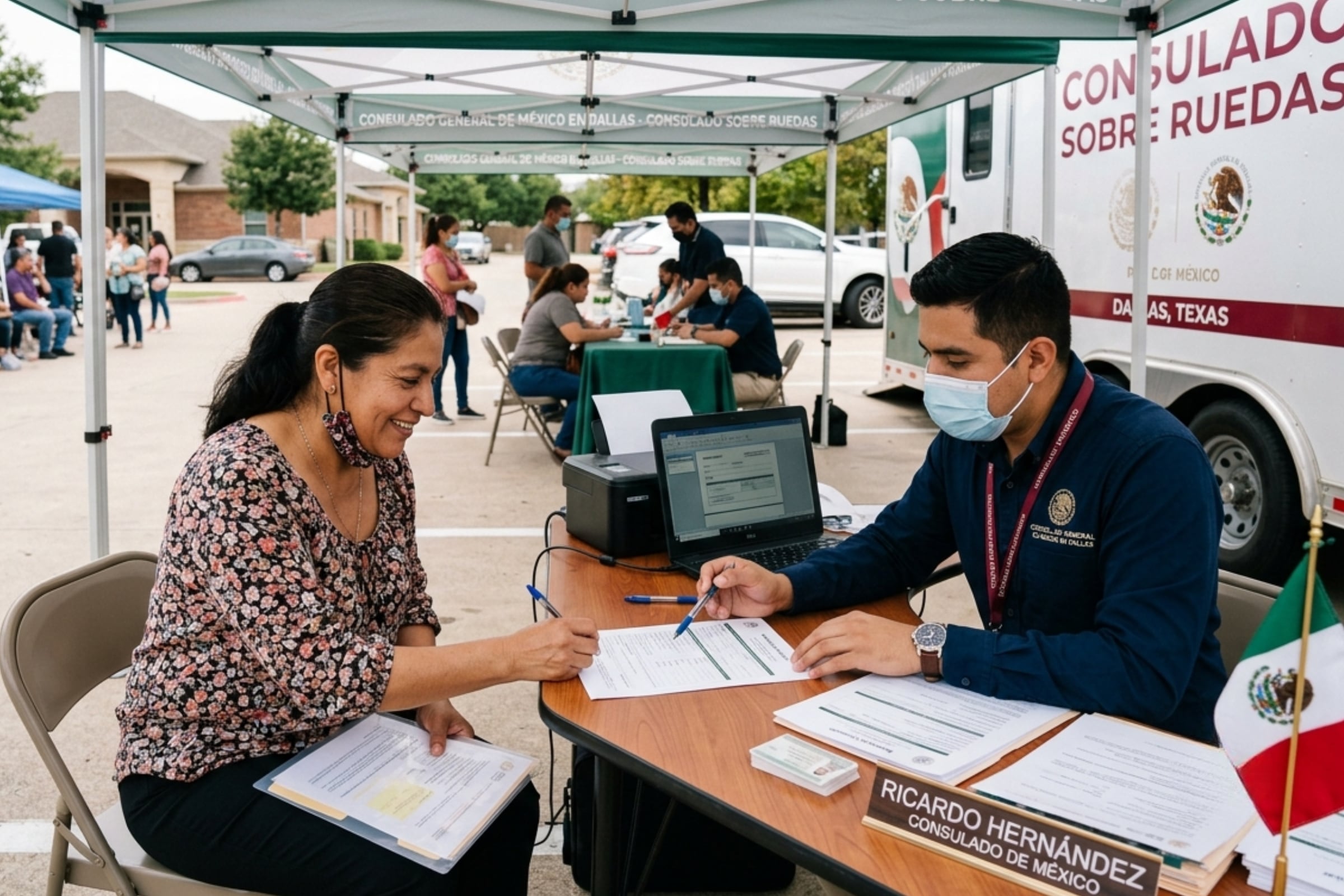 Es una gran oportunidad para que los residentes mexicanos ubicados en el norte de Texas realicen trámites migratorios. (Crédito: Imagen referencial creada por El Comercio MAG usando la IA de Gemini / Imagen no válida legalmente, solo usada con fines educativos)