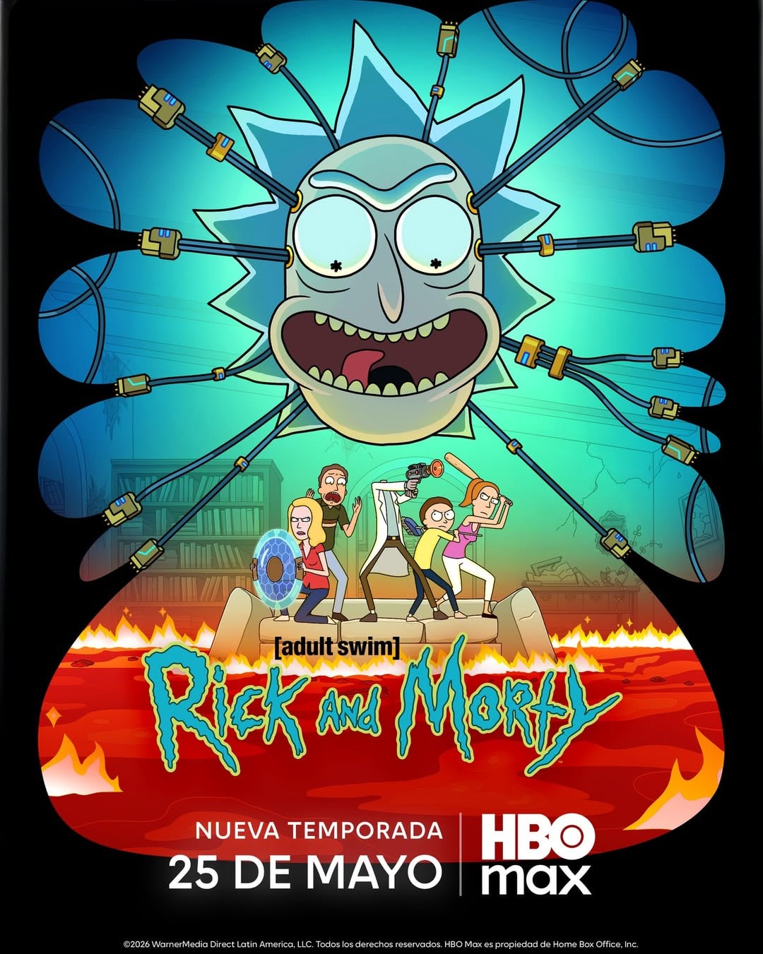 El póster de la temporada 9 de "Rick and Morty", serie animada que explora géneros como la ciencia ficción y la comedia (Foto: HBO Max / Adult Swim)