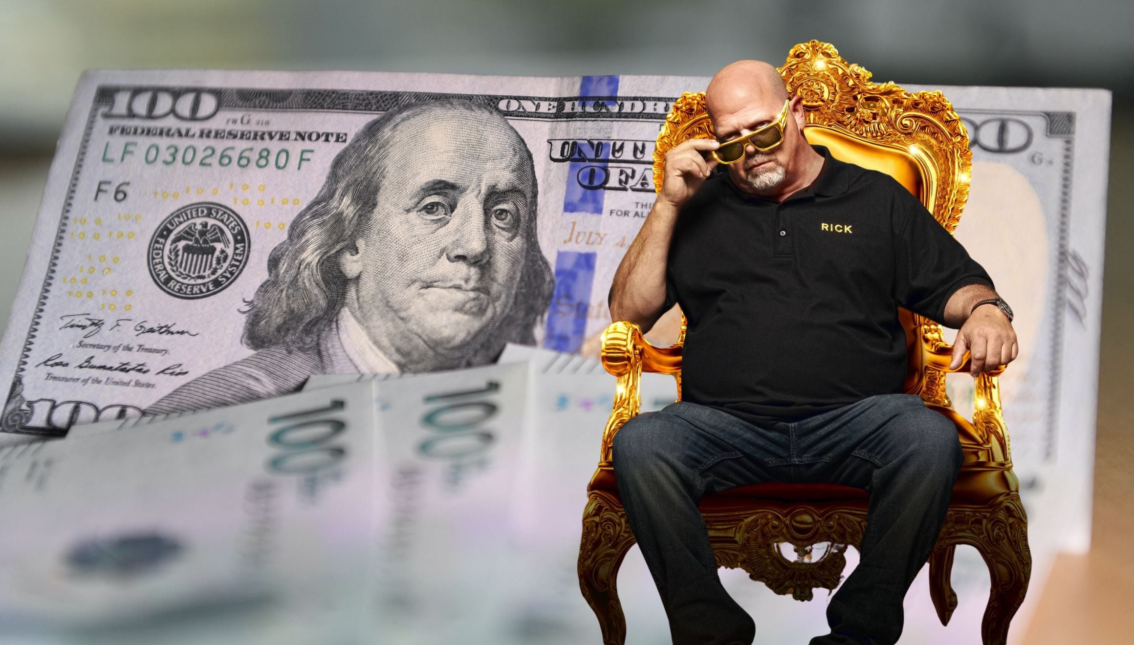 Una de las opciones para vender billetes de colección en Las Vegas es la conocida tienda que sale en el programa "El precio de la historia" (Composición: Daniel Muñoz / AFP / A&E Networks)