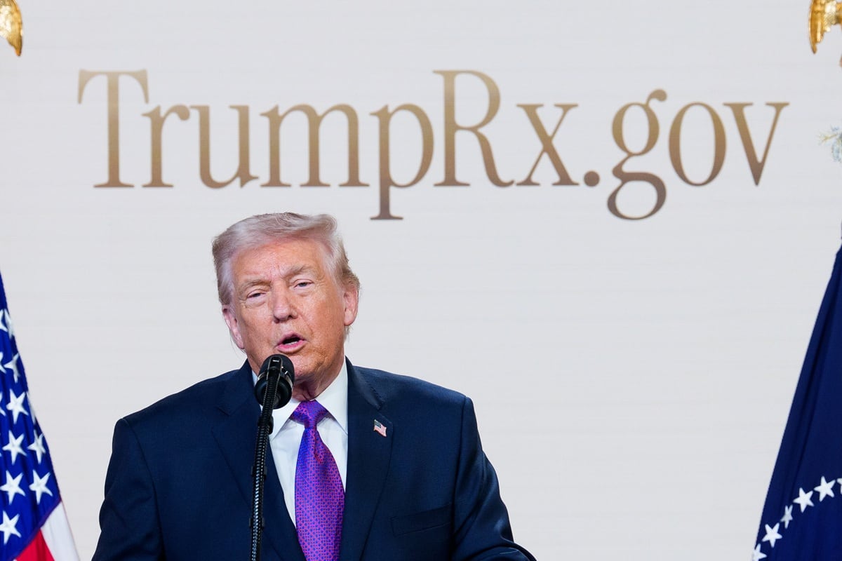 El presidente de Estados Unidos, Donald Trump, habla durante un evento para presentar 'TrumpRx', en el Campus de la Casa Blanca. (Foto: EFE)