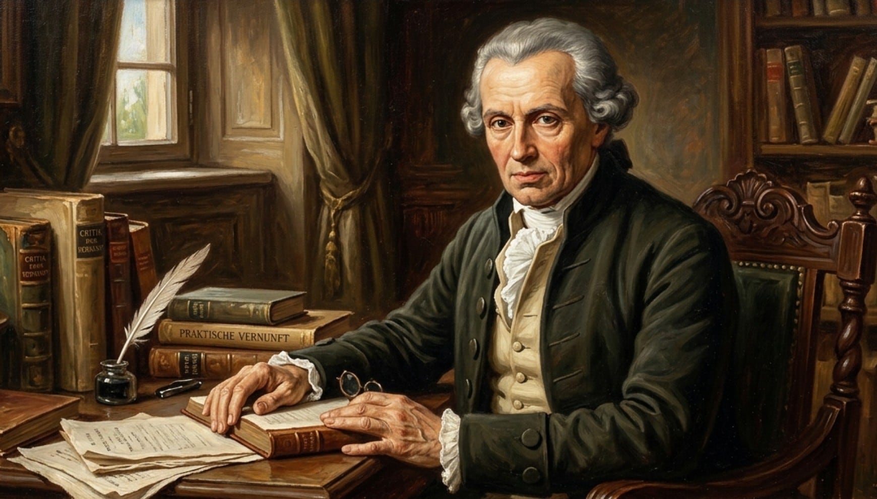 Immanuel Kant fue uno de los filósofos más influyentes de la historia y sus ideas siguen siendo estudiadas en todo el mundo. | Crédito: Imagen creada por Gestión MIX usando Gemini