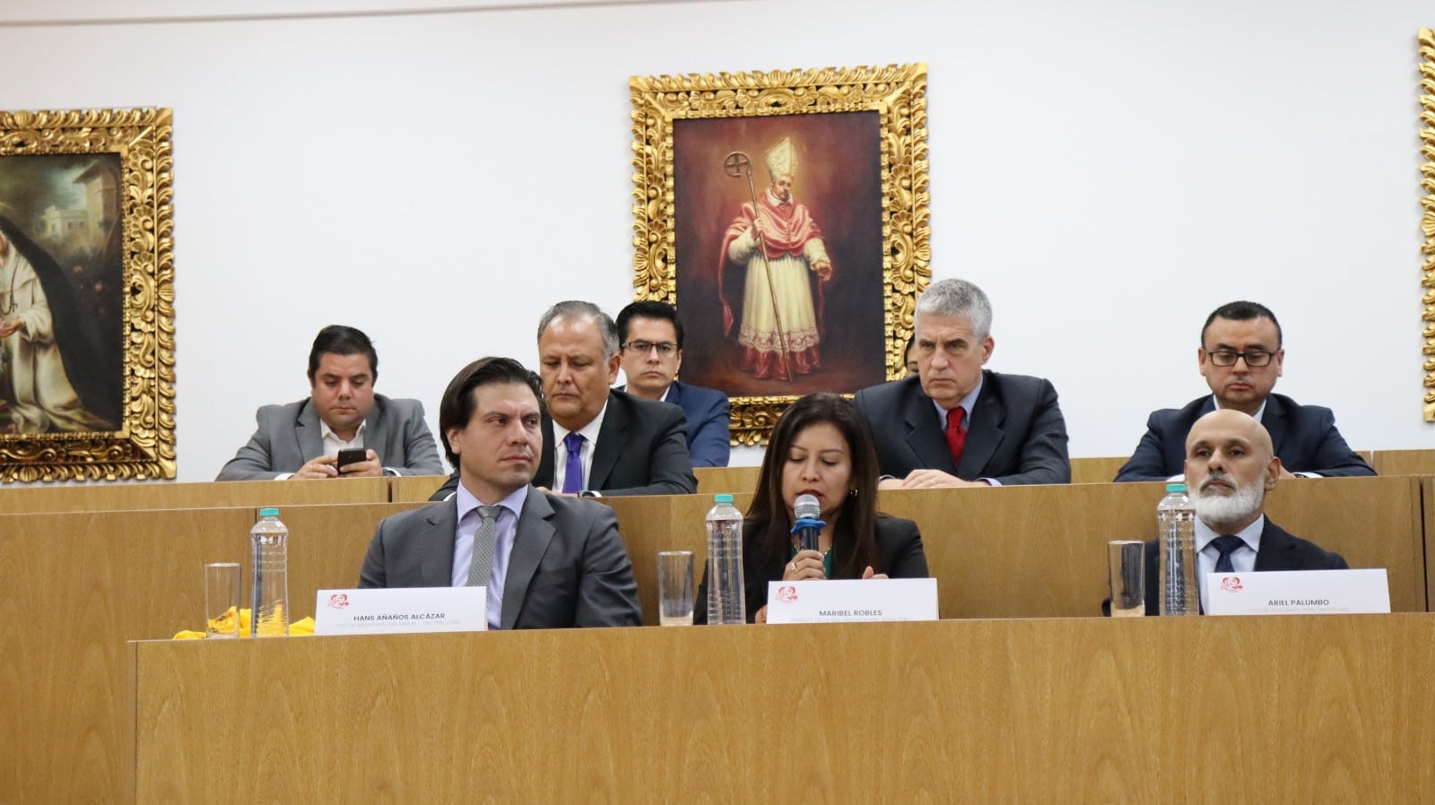 ISM, Integratel y Auna durante la conferencia de prensa sobre los avances y preparativos para la llegada del papa León XIV al Perú. (Foto: Conferencia Episcopal Peruana)