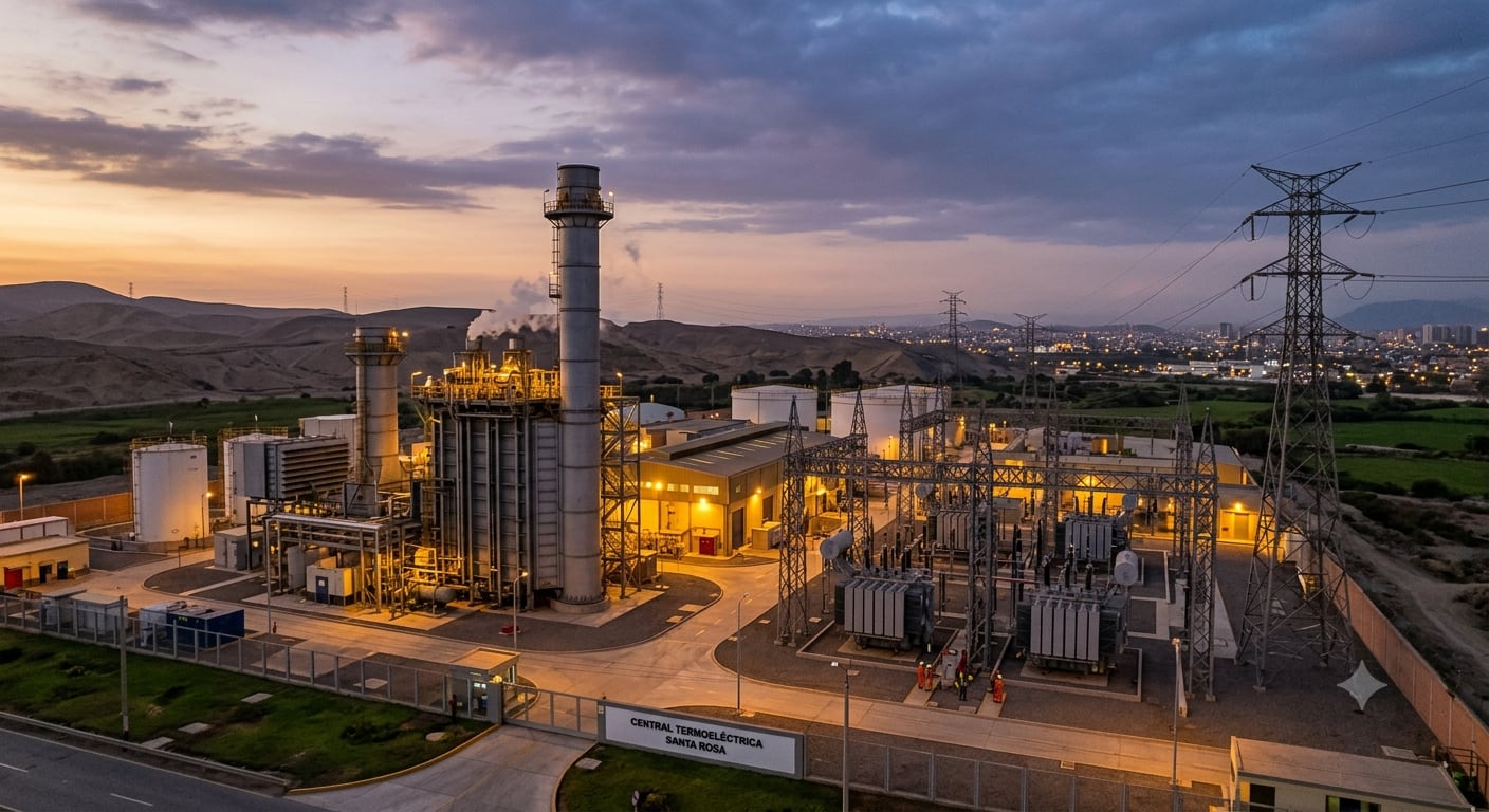 INEI: Subsector de electricidad creció 7.3% en junio impulsada por la energía termoeléctrica. Foto: Generada con IA.
