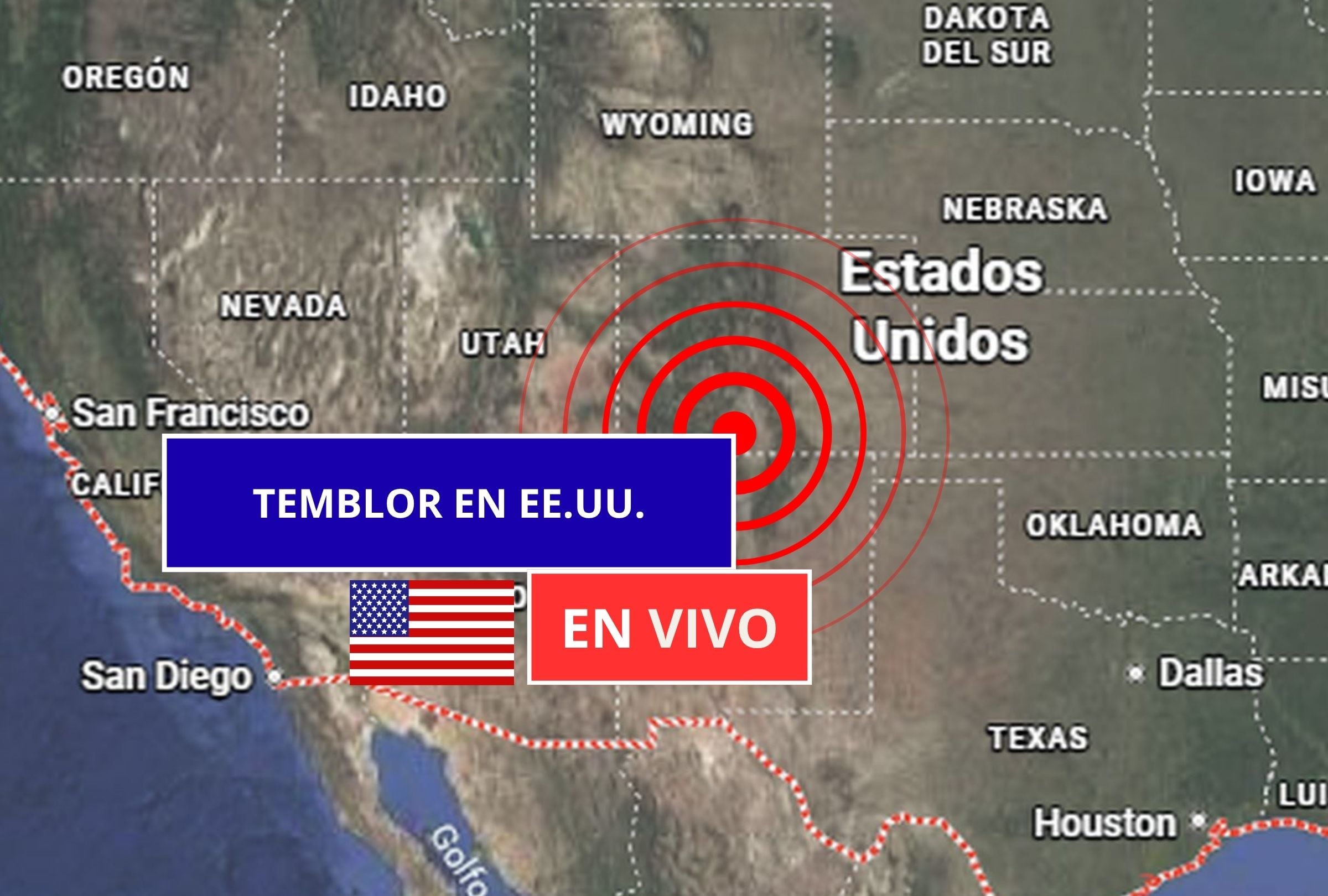 Sigue el reporte oficial del Servicio Geológico de Estados Unidos (USGS, por sus siglas en inglés) sobre los últimos temblores registrados en EE.UU. hoy, 01 de mayo de 2026. (Imagen creada con foto de Google Maps para Gestión Mix)