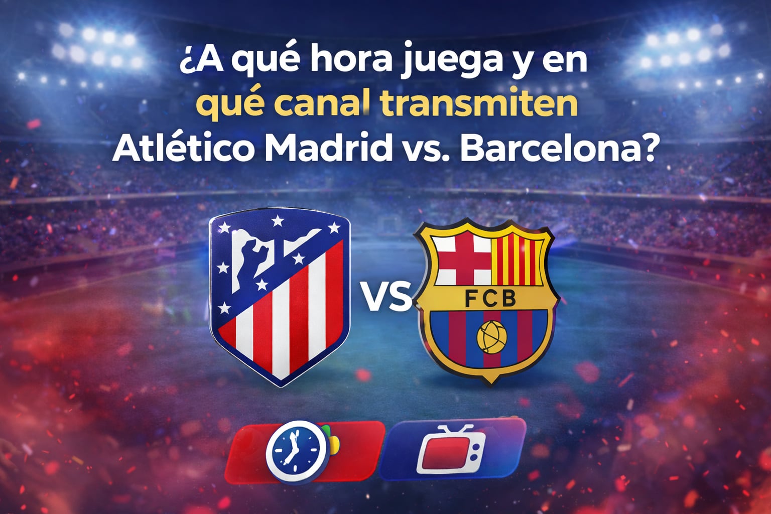Atlético Madrid y Barcelona juega hoy 14 de abril por la vuelta de los cuartos de final de la Champions League (Imagen hecha por Gestión con apoyo de la IA Gemini)
