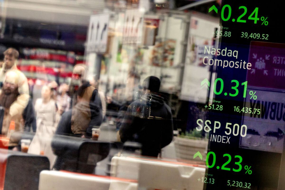 Información del mercado de valores en Nueva York. Fotógrafo: Yuki Iwamura/Bloomberg