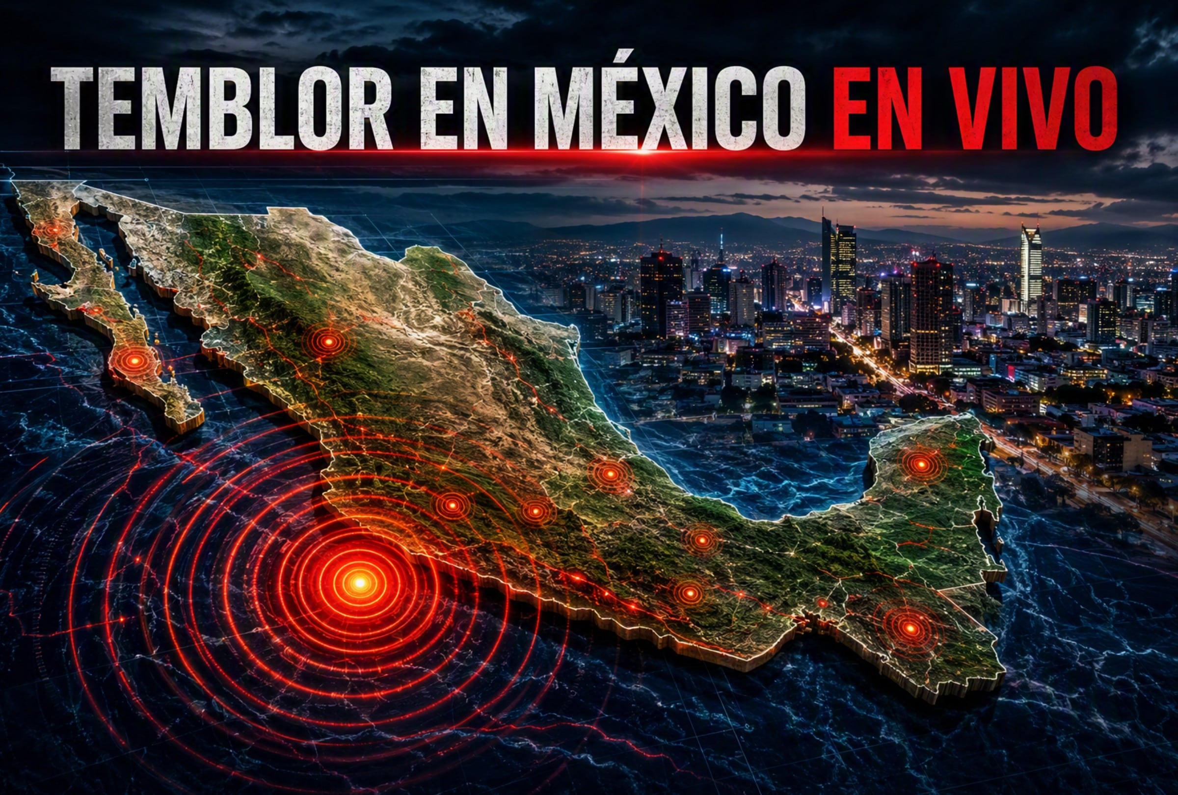 Temblor en México EN VIVO. Revisa los últimos movimientos sísmicos que se registraron hoy por el Servicio Sismológico Nacional (SSN). FOTO: Imagen creada por la IA de Microsoft Copilot.