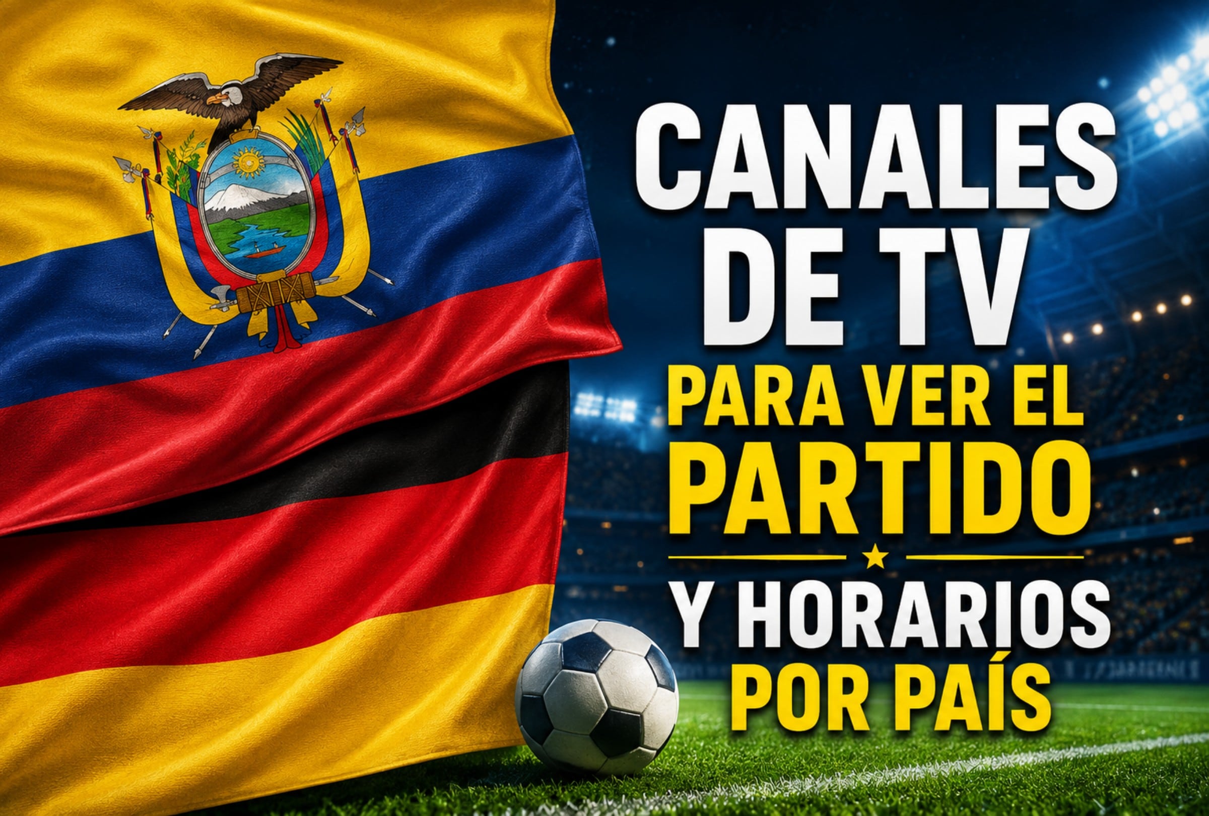 Ecuador y Alemania se enfrentan este jueves en el Estadio Nueva York/Nueva Jersey (MetLife Stadium), en un partido correspondiente a la tercera jornada del Grupo E del Mundial 2026. (Foto: Imagen creada por Gemini usando Gemini)