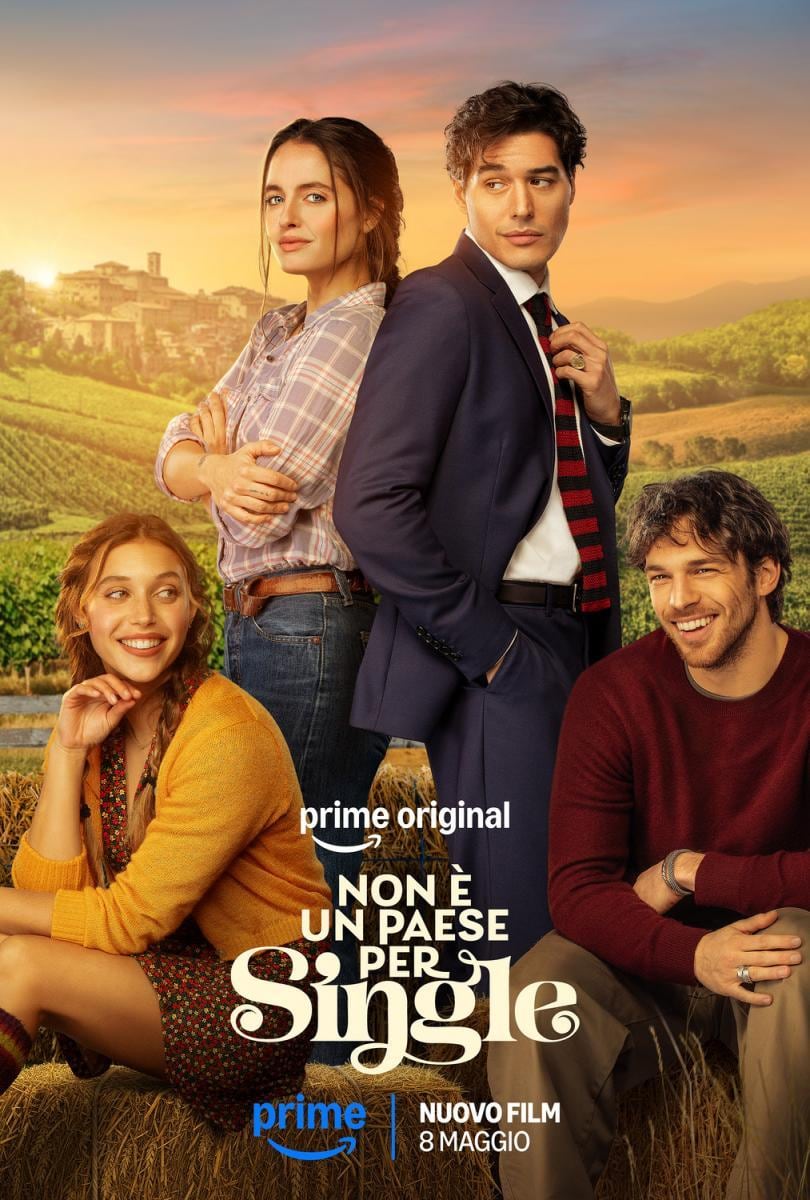 El póster de "No es país para solteros", película de la directora Laura Chiossone que se basa en la novela de Felicia Kingsley (Foto: Amazon MGM Studios)