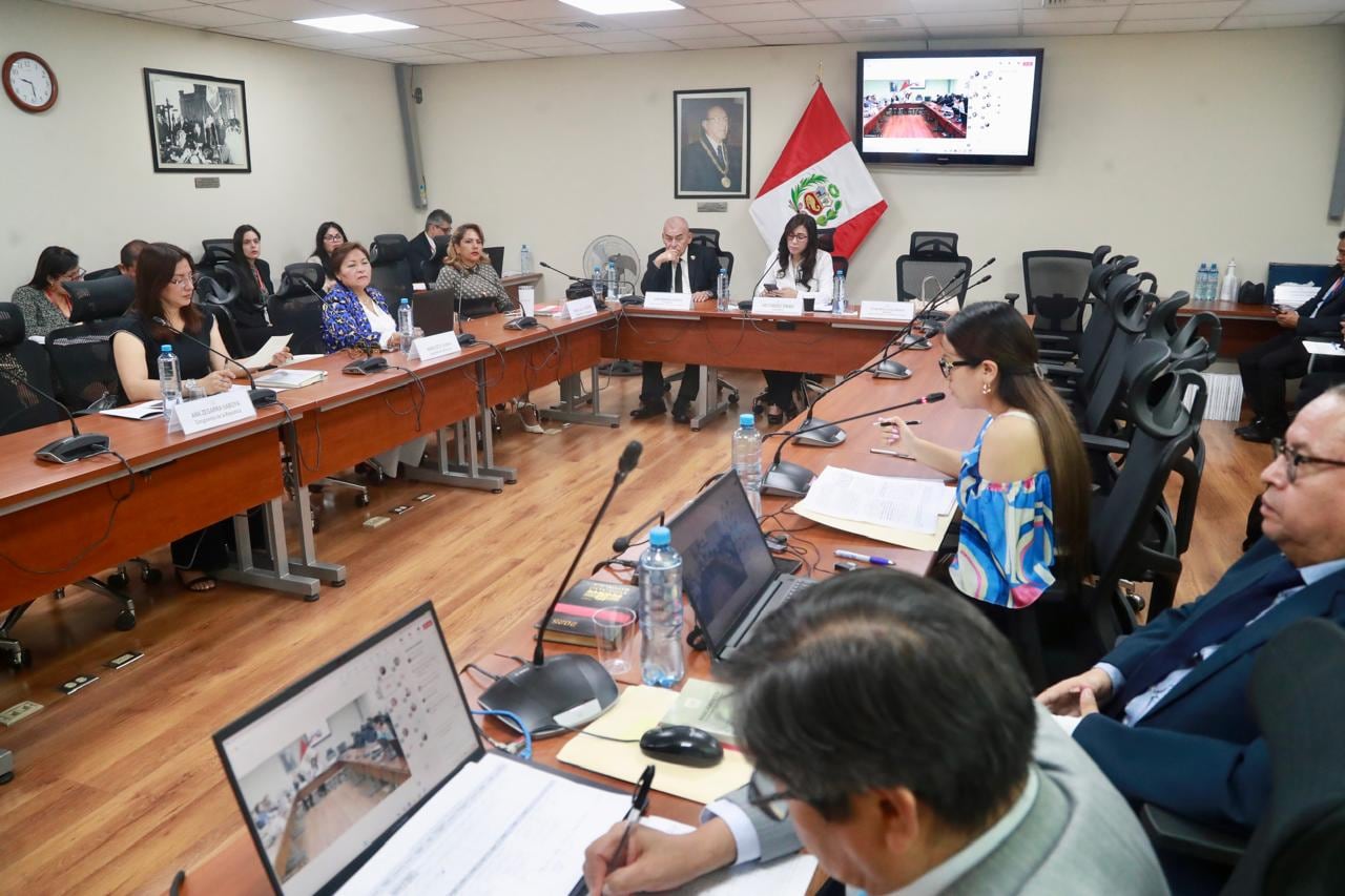 Congresista Lady Camones preside la sesión de la Comisión de Presupuesto y Cuenta General de la República en la sala Luis Bedoya Reyes. (Foto: Congreso de la República/EArias)