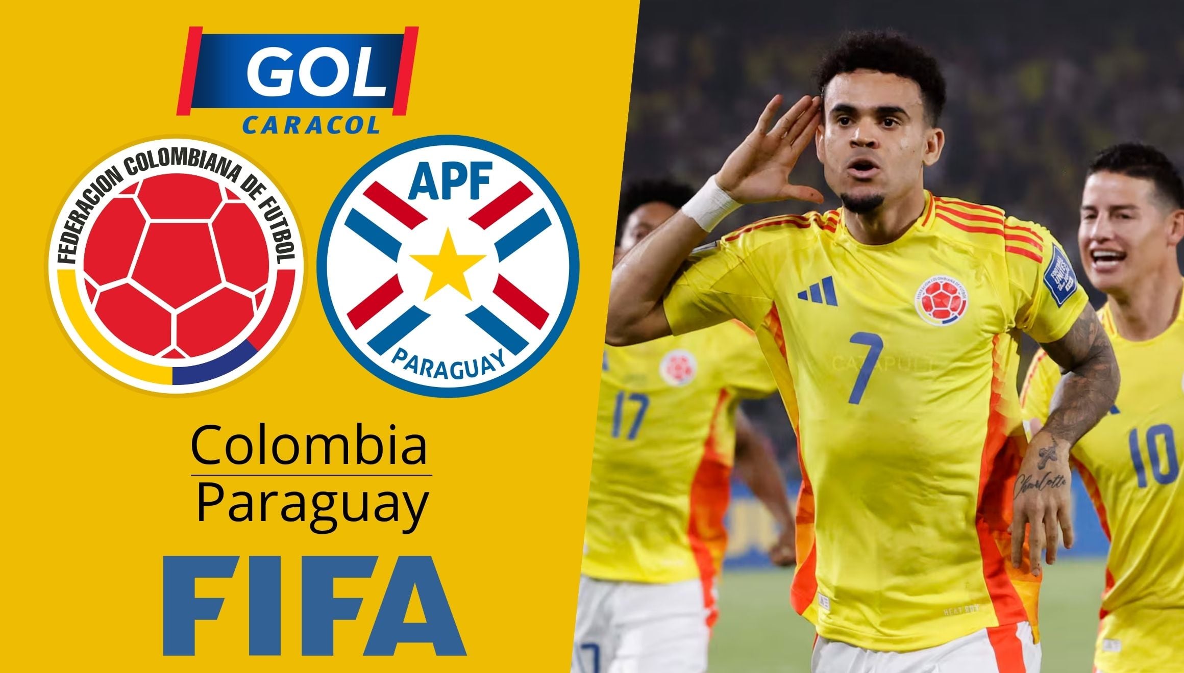 GOL Caracol EN VIVO por Internet - cómo ver partido Colombia vs. Paraguay GRATIS en TV abierta y Online