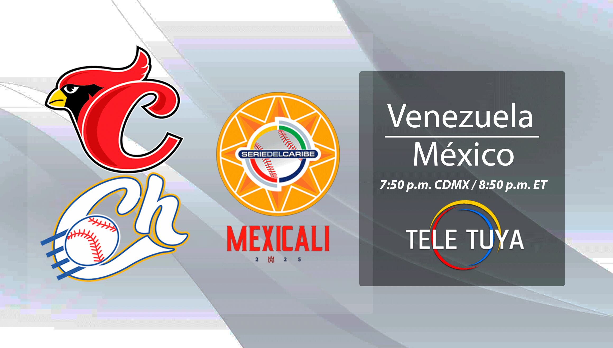 TLT (La Tele Tuya) transmite el juego entre Venezuela vs. México en vivo por la segunda jornada de la Serie del Caribe 2025 en Mexicali, Baja California. (Foto: Composición Gestión Mix)