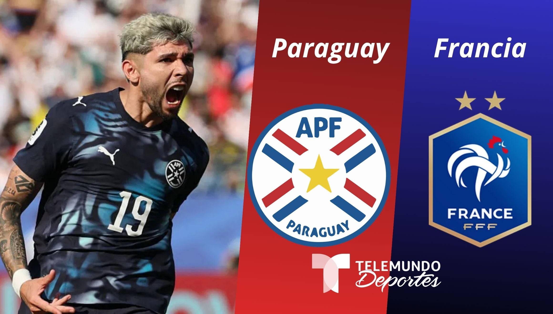 Desde Estados Unidos, Telemundo Deportes transmite el partido entre Paraguay-Francia EN VIVO HOY sábado 4 de julio por octavos de final de la Copa Mundial 2026. (Foto: Composición Gestión Mix)