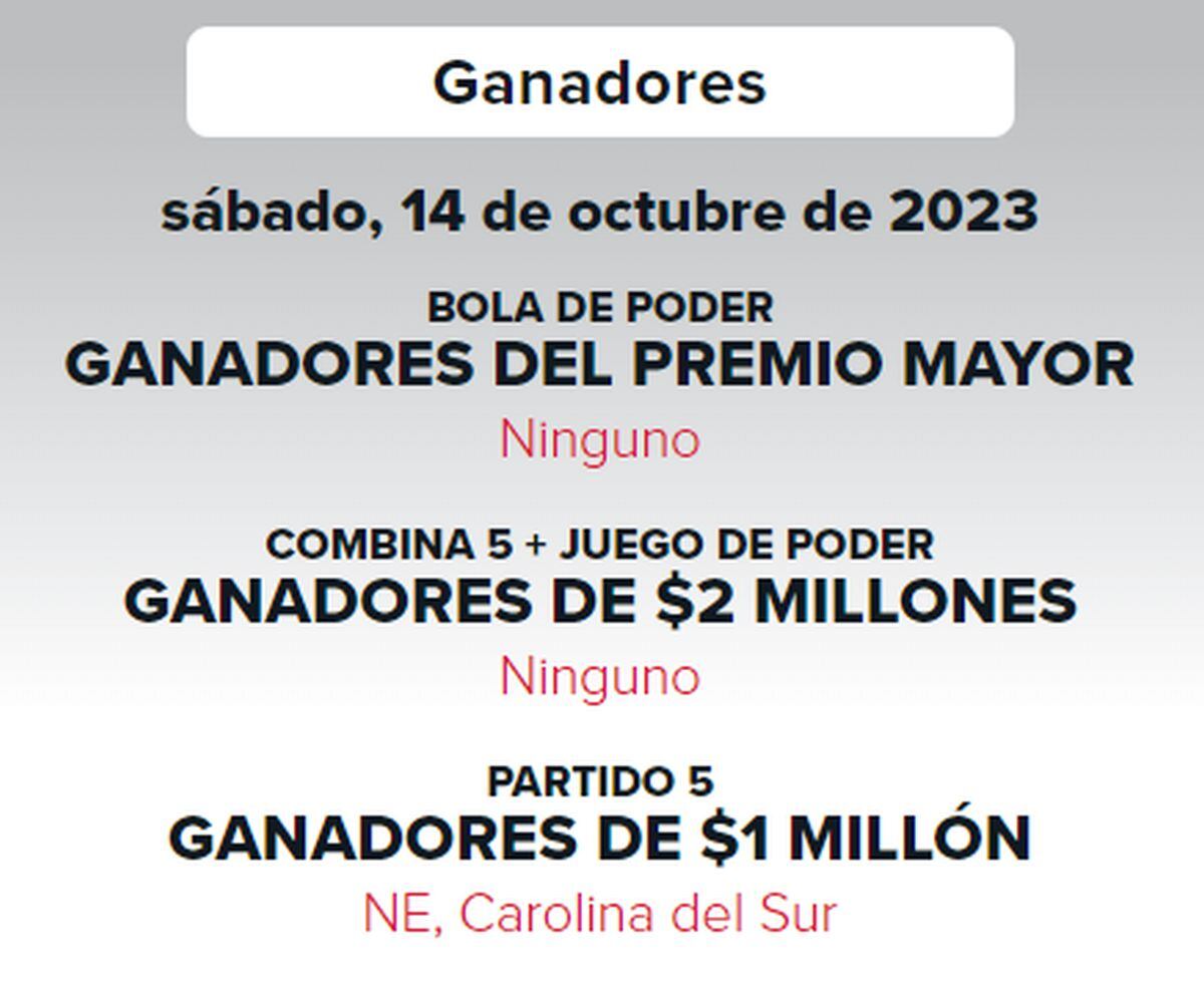 No hubo ganador de premio mayor de la lotería del 14 de octubre (Foto: Powerball)