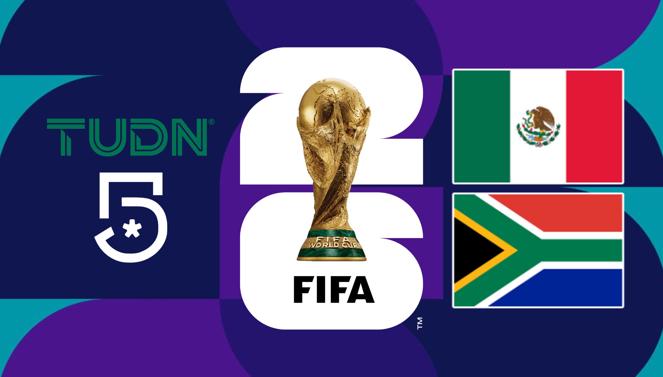 Conozca cómo ver México vs. Sudáfrica en directo por TUDN y Canal 5 de televisión abierta mexicana. Siga la cobertura completa y el fútbol online de manera oficial hoy durante este trascendental partido de la Copa del Mundo 2026. | Crédito: fifa.com / Composición Gestión Mix