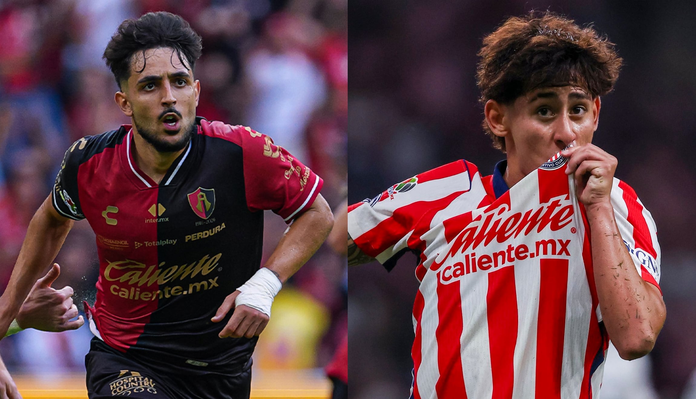 Consulta los horarios y canales para ver Atlas vs. Chivas en vivo y en directo, este sábado 10 de octubre, por la Jornada 11 del Torneo Apertura 2026 de la Liga MX. (Foto: @atlas / @chivas / Composición Gestión Mix)