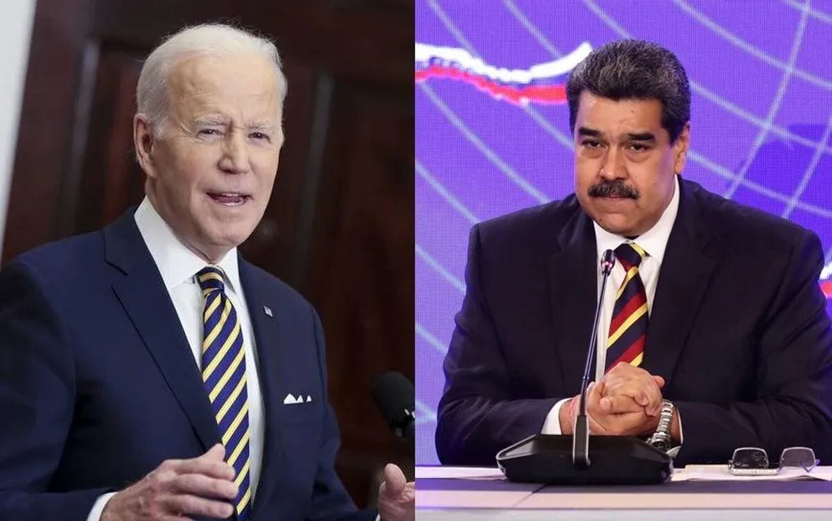 El presidente de Estados Unidos, Joe Biden y el presidente de Venezuela, Nicolás Maduro. (Foto: difusión)