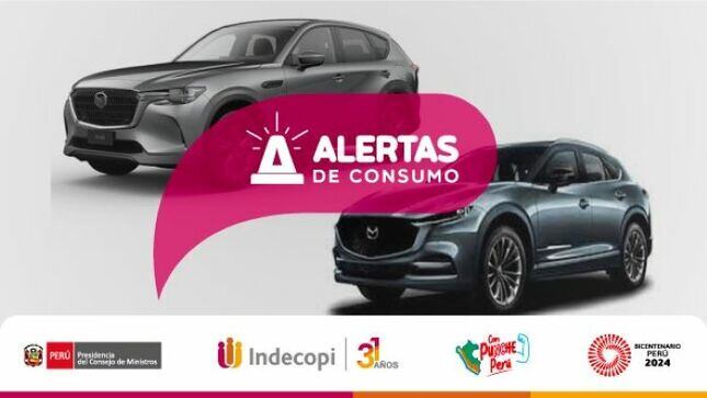 Dos tipos de vehículos Mazda presentarían problemas en el sistema de dirección. (Foto: Indecopi)