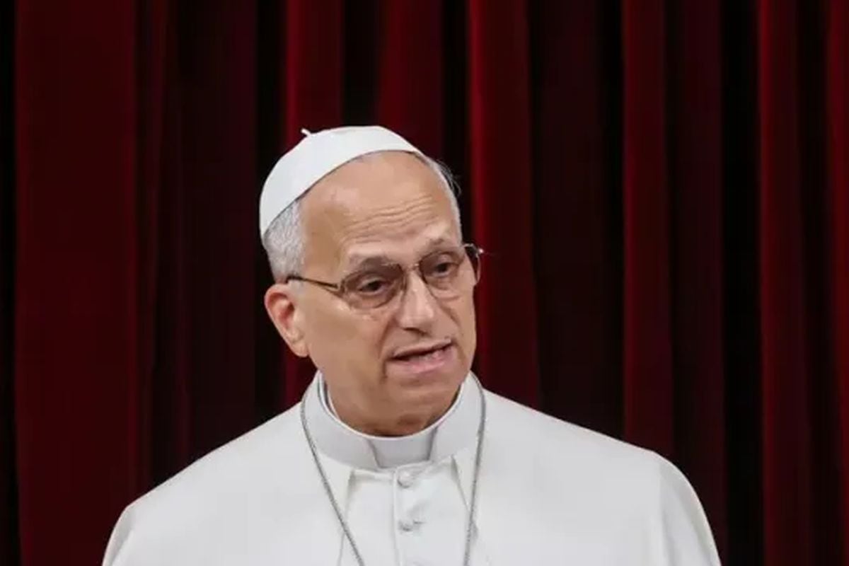 El papa León XIV durante su visita al parlamento en Madrid, España. Foto: EFE/EPA/Yara Nardi