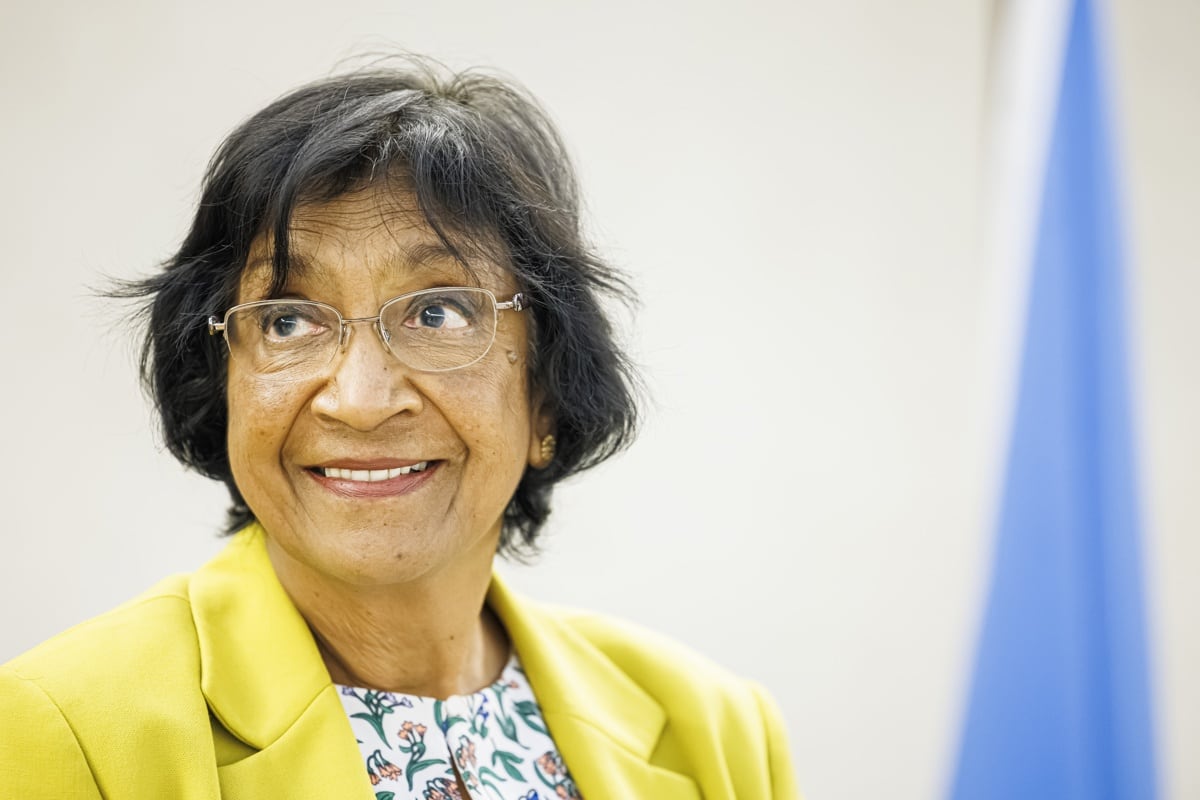 La jurista sudafricana Navi Pillay, defensora de los derechos humanos y ex Alta Comisionada de las Naciones Unidas para los Derechos Humanos, fue galardonada con el Premio Nobel de la Paz 2026 por «sus esfuerzos para promover la paz y el derecho internacional». (Noruega, Suiza, Ginebra) EFE/EPA/VALENTIN FLAURAUD