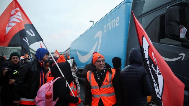 Amazon enfrenta huelgas y protestas en toda Europa durante “Black Friday”