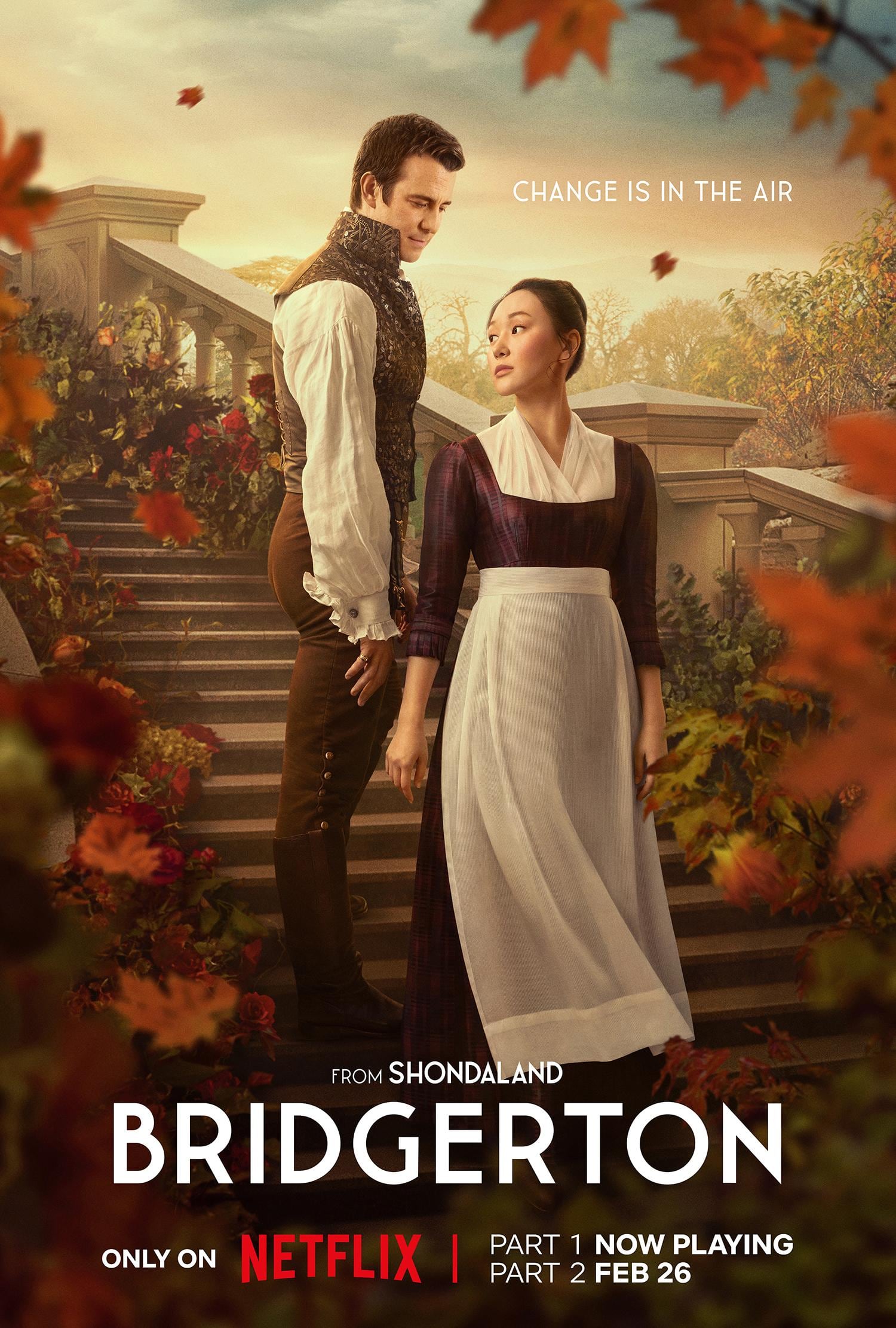 El póster de la temporada 4 de "Bridgerton", serie que explora géneros como el romance y el drama a lo largo de su trama (Foto: Netflix)