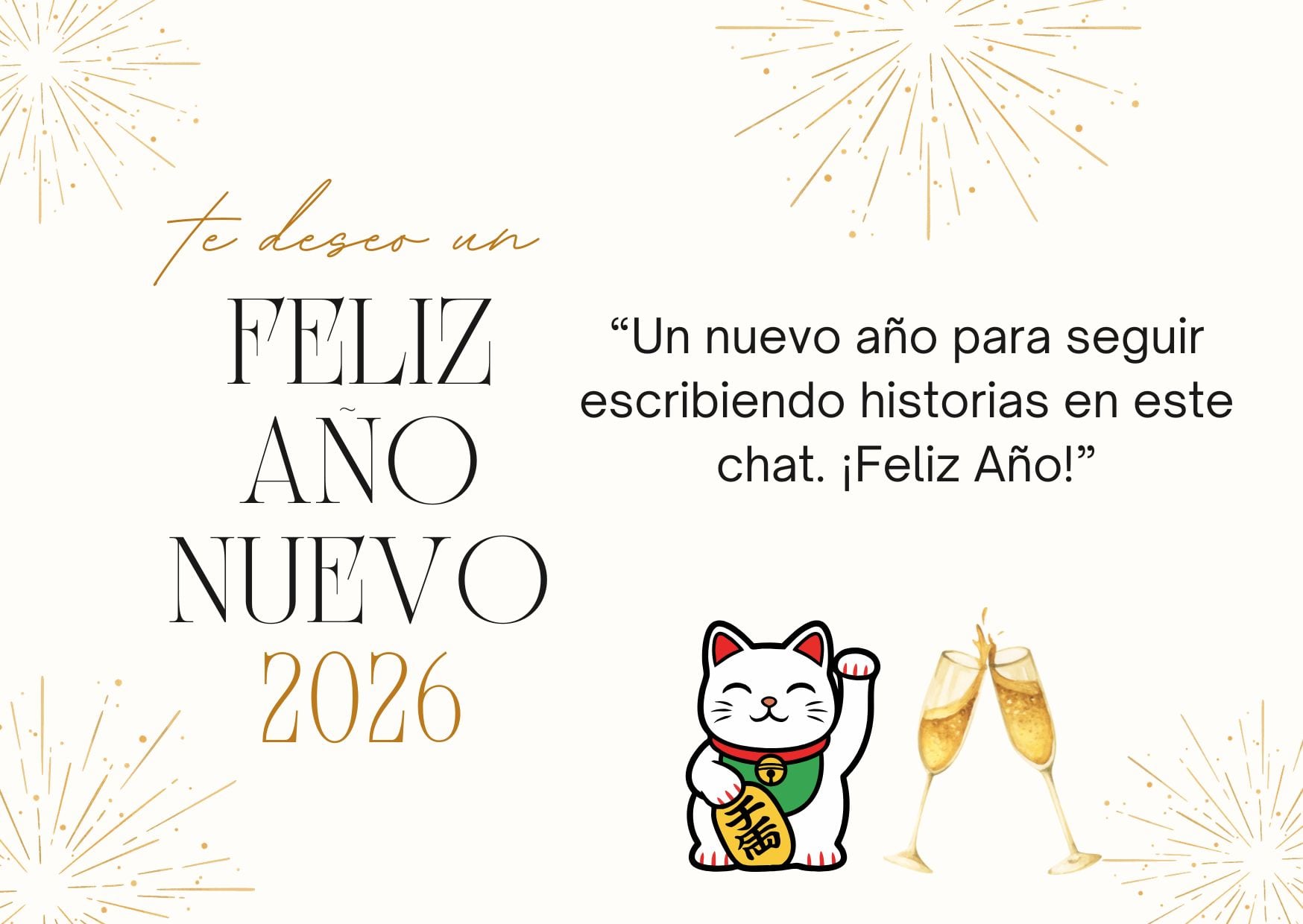 ESTADOS UNIDOS, 31/12/2025.- ¡Feliz Año Nuevo 2026! Que la vida te demuestre que siempre puede ir a mejor. FOTO DE CANVA.COM