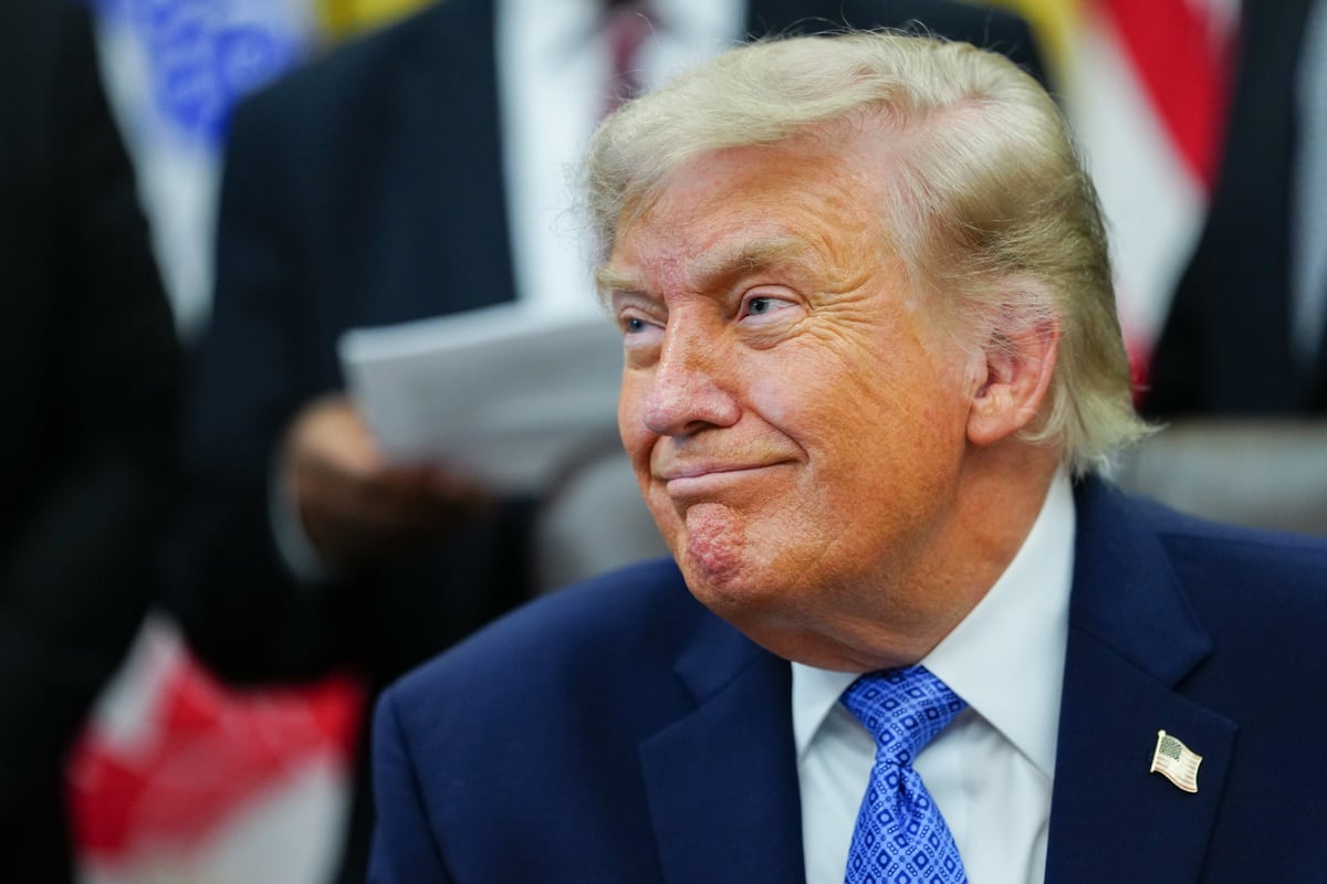 El presidente de Estados Unidos, Donald Trump, en el Despacho Oval de la Casa Blanca en Washington, D.C., EE. UU. Foto: EFE/EPA/Aaron Schwartz.