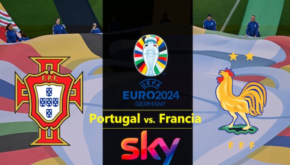 Sigue la transmisión vía Sky Sports EN VIVO del Portugal vs Francia por los cuartos de final de la Eurocopa 2024. | Foto: AFP / Composición: Héctor Honores