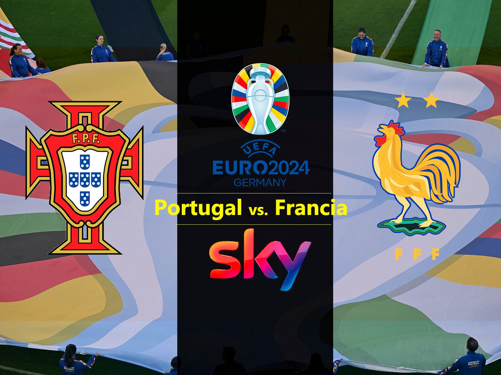 Sigue la transmisión vía Sky Sports EN VIVO del Portugal vs Francia por los cuartos de final de la Eurocopa 2024. | Foto: AFP / Composición: Héctor Honores
