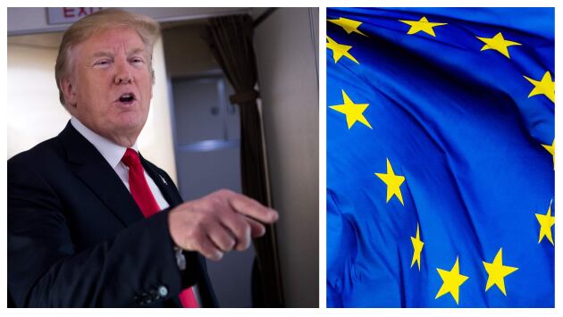 Donald Trump expresó su disconformidad sobre las relaciones comerciales entre la UE y EE.UU. (AFP/Efe)