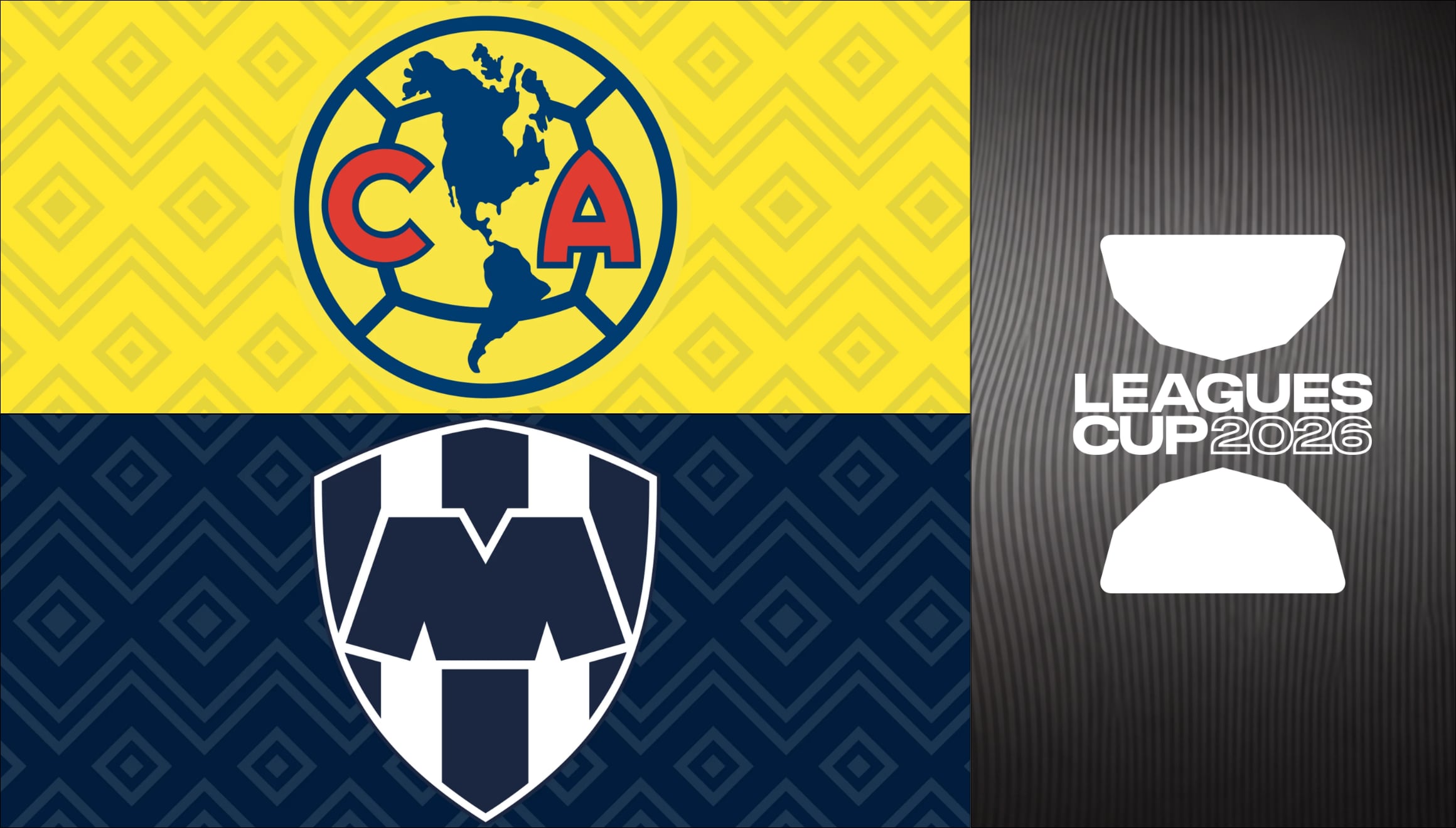 Club América y Rayados de Monterrey se enfrentan en Los Ángeles, California, por la semifinal de la Leagues Cup 2026. | Crédito: leaguescup.com / Composición Gestión Mix
