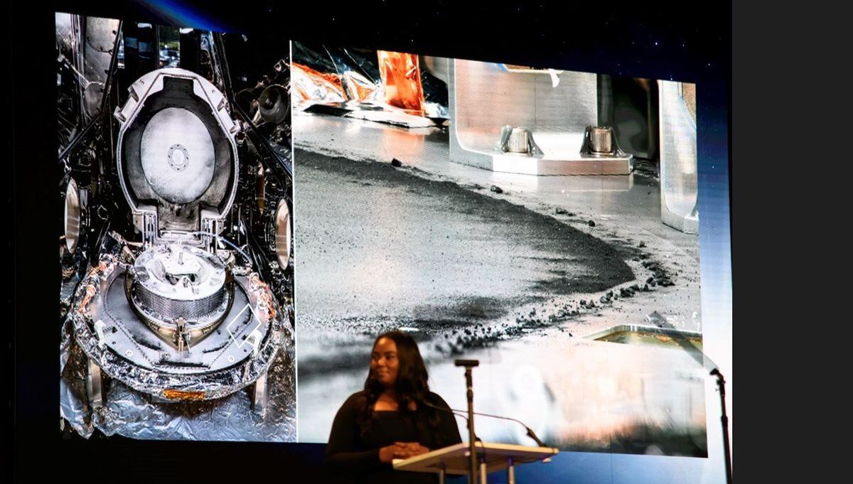 Fotografías de las muestras del asteroide Bennu. (Foto AFP)
