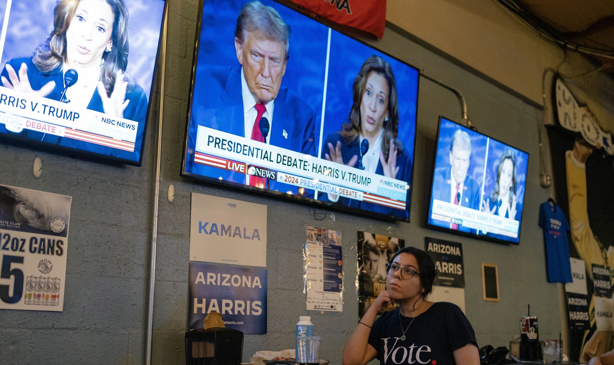 El debate Trump-Harris tuvo lugar este martes, donde analistas y comentaristas de televisión dieron como ganadora a la candidata demócrata. (Foto: AFP)