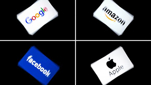 Google, Apple, Facebook y Amazon. (Foto: AFP)