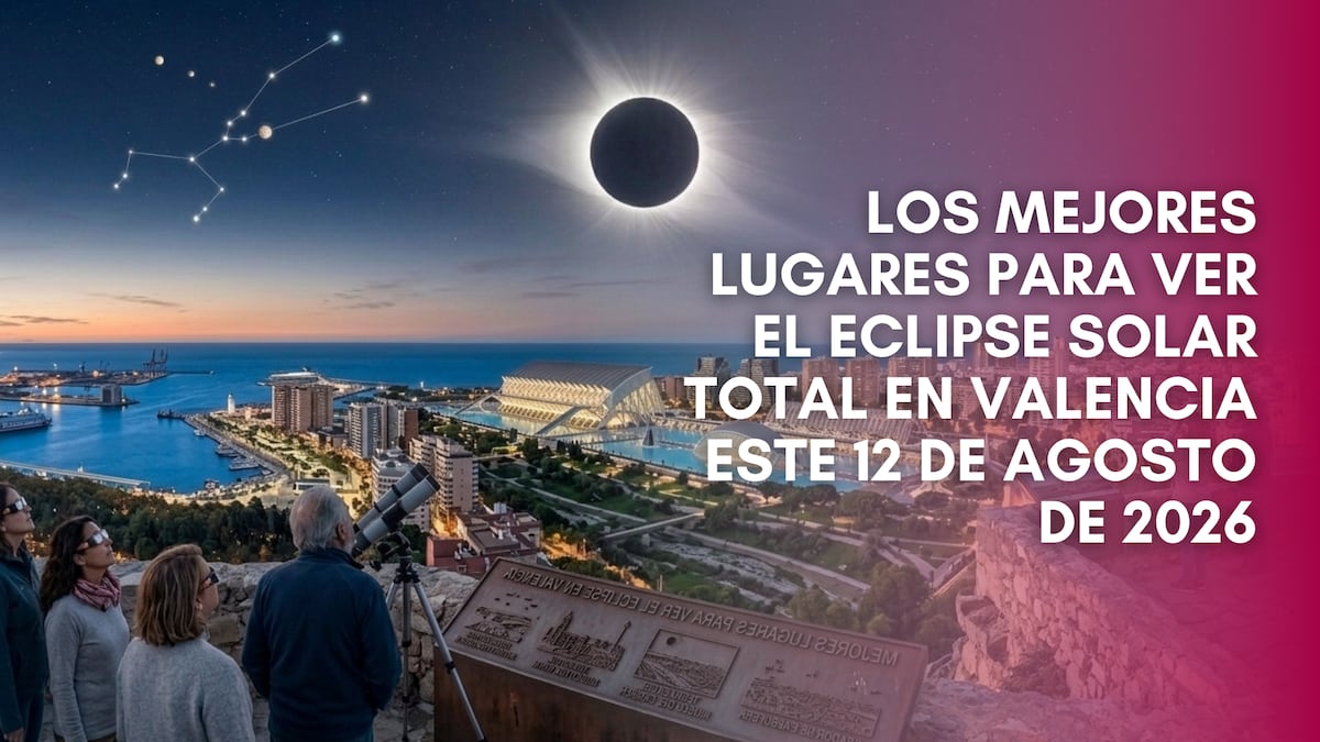 Los mejores lugares para ver el eclipse solar total en Valencia este 12 de agosto de 2026