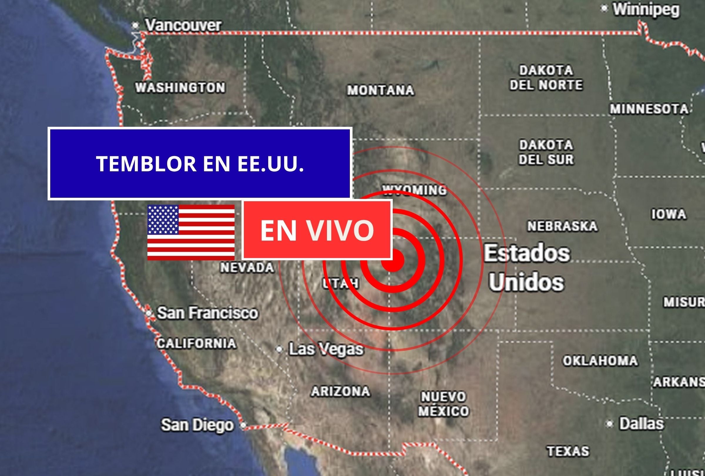 Sigue el reporte oficial del Servicio Geológico de Estados Unidos (USGS, por sus siglas en inglés) sobre los últimos temblores registrados en EE.UU. hoy, 09 de agosto de 2026. (Imagen creada con foto de Google Maps para Gestión Mix)