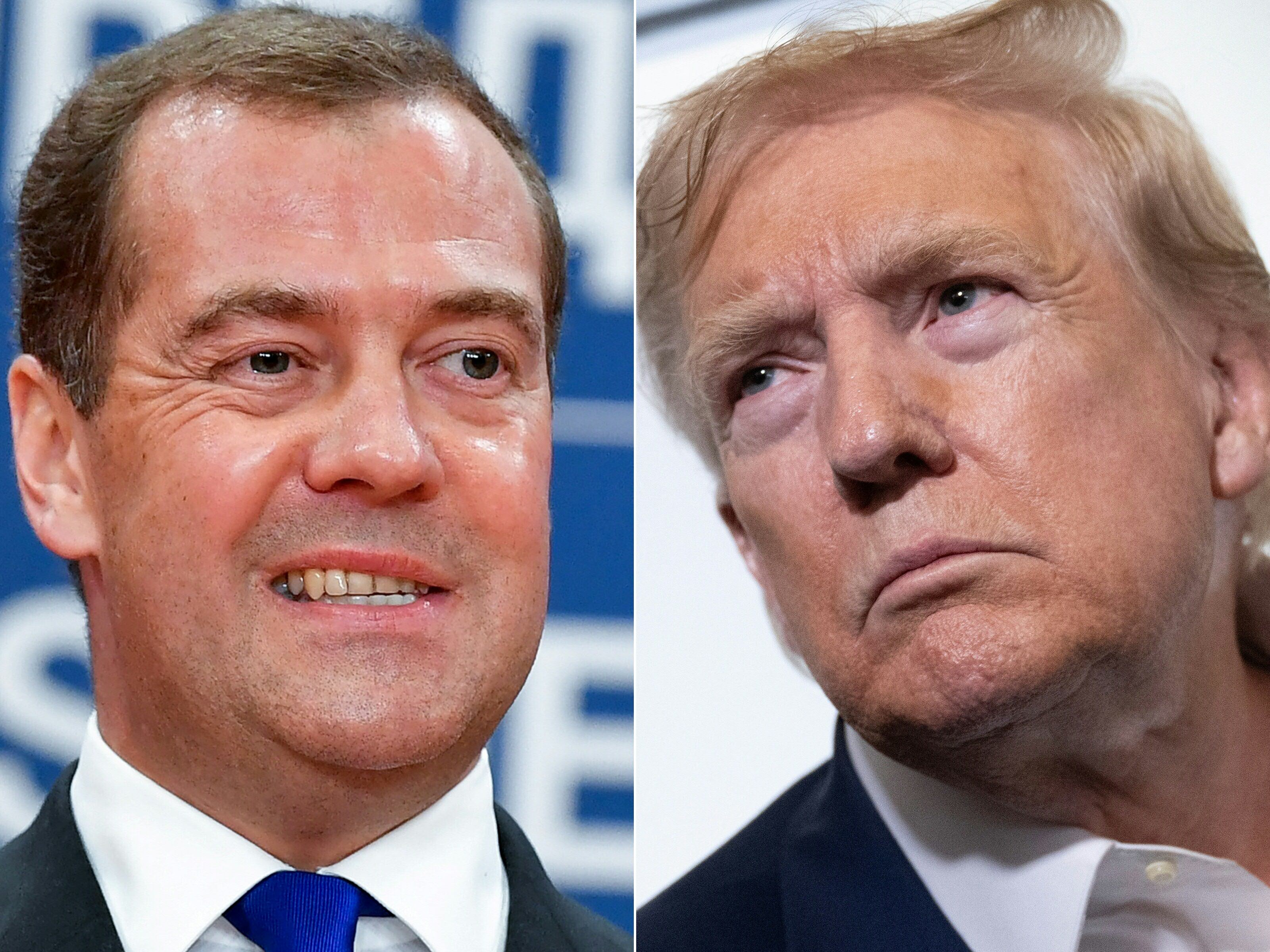 Expresidente Dmitry Medvedev advirtió la posibilidad de una guerra contra EE.UU. debido a los ultimátum de Trump a Rusia para que detenga el conflicto con Ucrania. Fotos: AFP