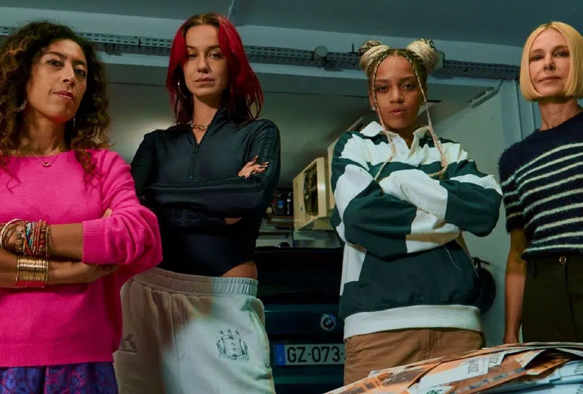 Naidra Ayadi, Zoé Marchal, Tya Deslauriers y Pascale Arbillot son parte del reparto principal de la serie francesa "Las leonas" (Foto: Netflix)